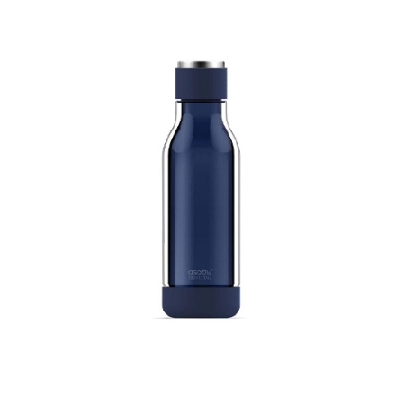 صورة ‏ASOBU  زجاجة مياه للسفر أزرق‏ 500 مل للحفاظ على درجة حراره الماء والعصائر 
