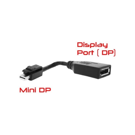 صورة keendex Kx2047 Mini DisplayPort (Mini DP) ذكر إلى DisplayPort (DP) أنثى 4K 10 سم أسود 1.0 عدد