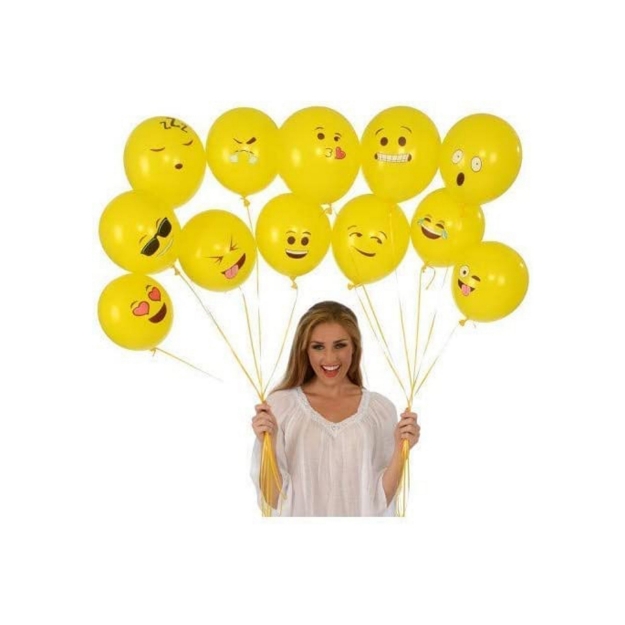 Party Propz Emoji Theme Balloons 50pcs Emoji