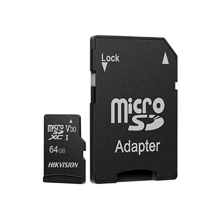 صورة كارت ميموري microSDXC بسرعة 92 ميجابايت في الثانية / الفئة 10 مع محول 64 جيجابايت من هيكفيجن