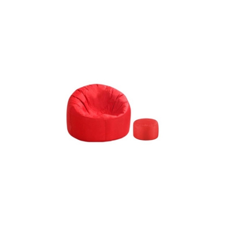 صورة طقم مقعد بين باج ومسند للقدم مضاد للماء مكون من قطعتين أحمر