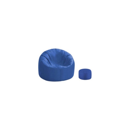 صورة طقم مقعد بين باج ومسند للقدم مضاد للماء مكون من قطعتين أزرق