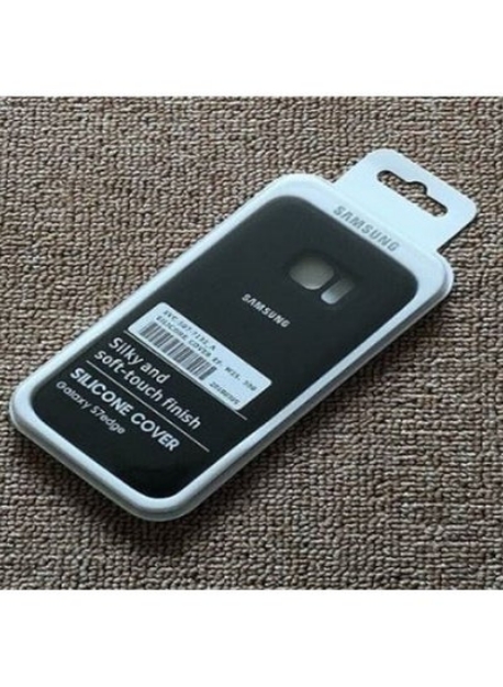 صورة جراب Samsung Galaxy S7 Edge المصنوع من السيليكون لهاتف Galaxy S7 Edge أسود