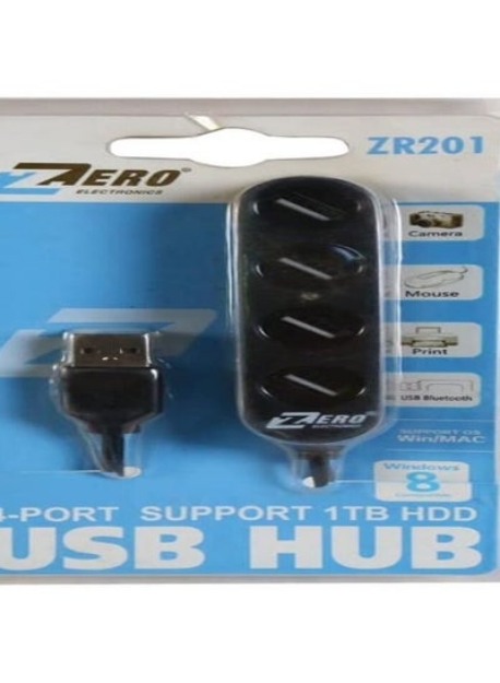 صورة موزع زيرو مزوّد ب 4 منافذ USB، وموديل ZR201 عالي