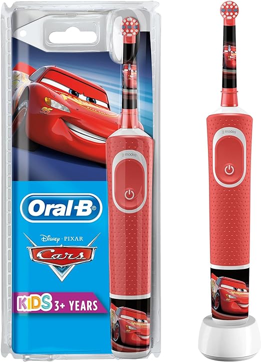 فرشاة اسنان كهربائية ستيجز للاطفال من اورال-بي، بطباعة مستوحاة من فيلم كارز، لعمر 3-5 سنوات، اوتوماتيكي، طفل، أحمر 80324459 