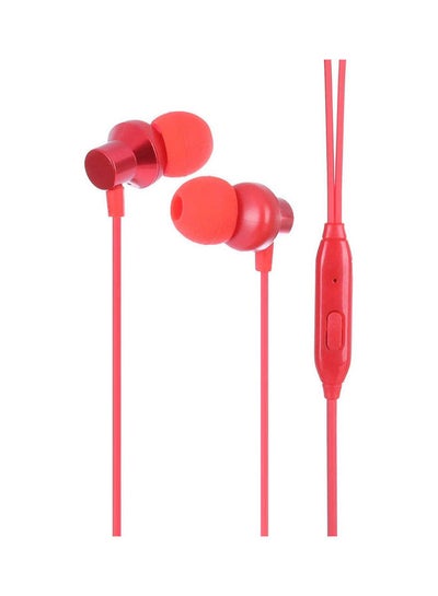 Hf130 Wired Earphones With Microphone أحمر
