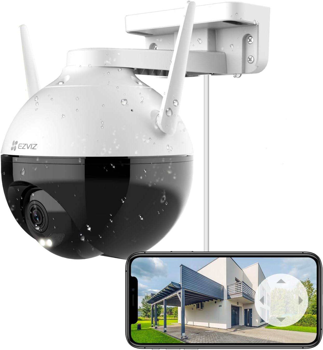 كاميرا منزلية ذكية خارجية سي 8 سي من ايزفير بدقة 1080 بكسل بتقنية الواي فاي