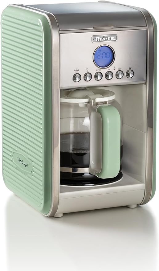 ماكينة تحضير القهوة اوفرفلو من اريتي، تصميم كلاسيكي، أخضر، 2000 وات، 1342/04، ستانلس ستيل