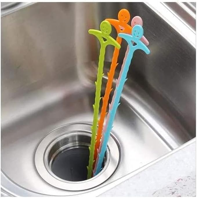 Drain Snake Clog Remover Drain Snake Hair Drain Cleaning Tools Plastic Hair Catcher Clog Remover 20 Inch Tube Drain Cleaning for Kitchen Sink Bathroom Tub Toilet 51.6 0.6cm 1 Orange