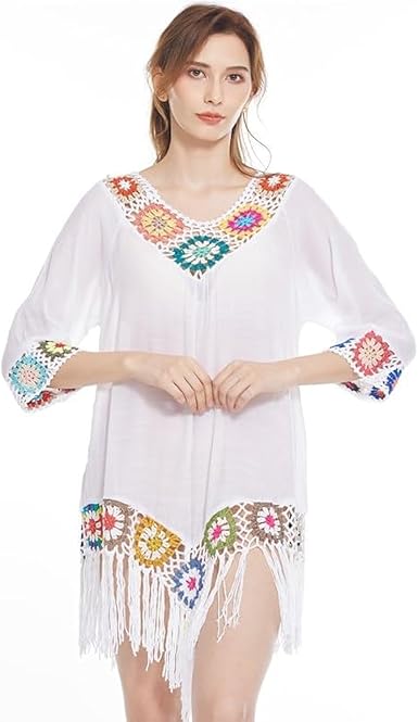 pull up beach dresses Convertible Cover-Up Dress - Watercolor Geo