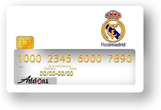 ستيكر لاصق لبطاقة الائتمان او الخصم لنافذة ريال مدريد سي اف #1 (شريحة صغيرة)