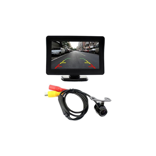 شاشة LCD  للوحة معلومات السيارة مزودة بكاميرا للرؤية الخلفية عند الركن