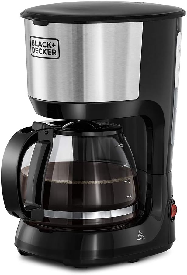 ماكينة تحضير قهوة مع دورق زجاج من بلاك اند ديكر DCM750S، اسود - 750 وات