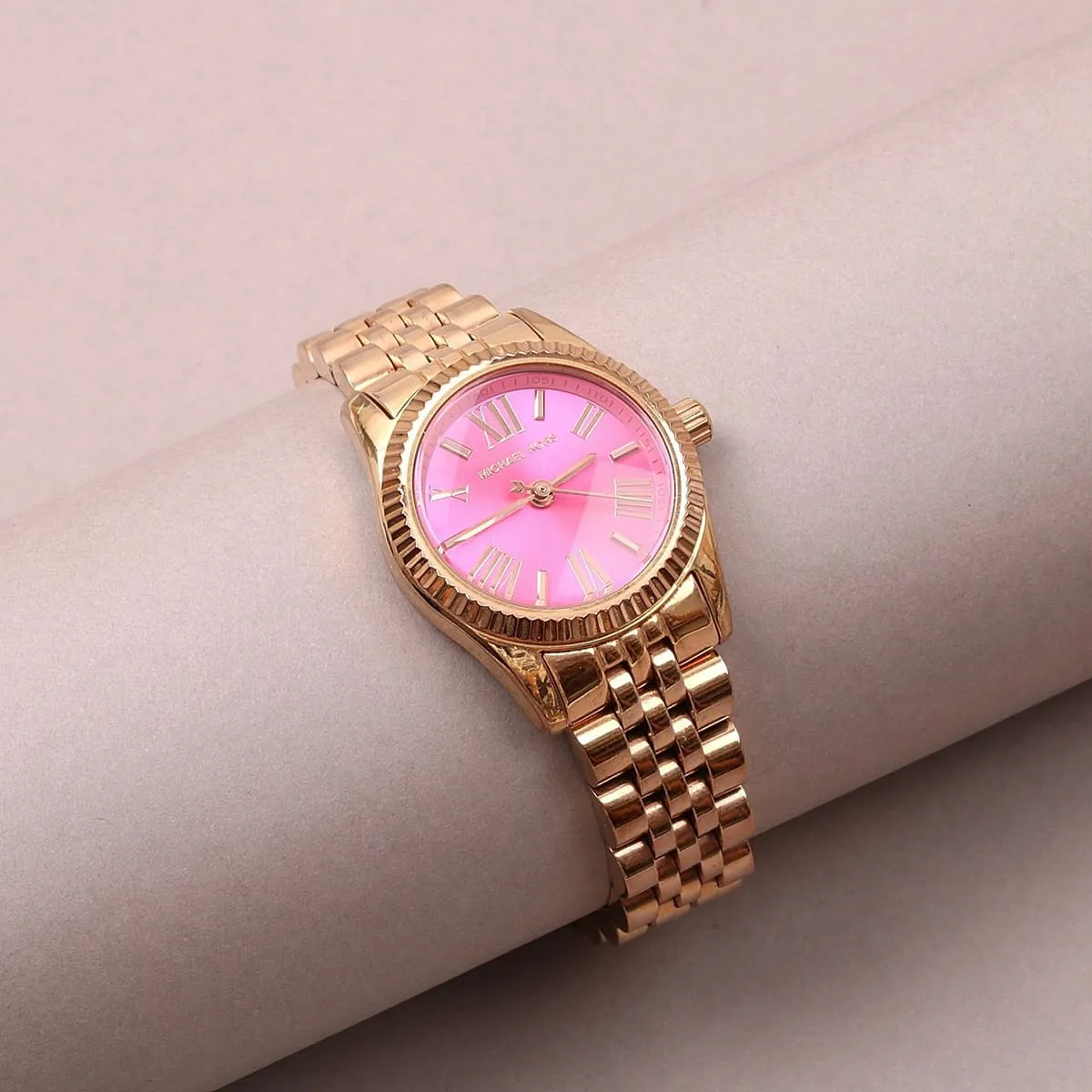 Michael Kors Watch Mk3285 Petite Pink Rose Gold Tone Stainless Steel New Battery Michael Kors Women main image 2