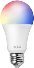 مصباح اضاءة اليكسا واي فاي من موماكس - مصابيح ذكية تعمل مع مساعد اليكسا/جوجل، ضوء نهاري A19 (5000 كلفن) - لا يتطلب موزع، 800 لومن 60 واط سي ار اي يعادل 90، أبيض