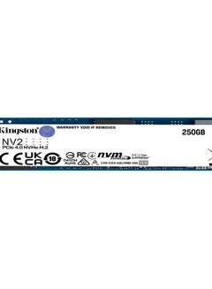كينغستون NV2 250 جيجابايت M.2 NVMe PCIe 4.0 داخلي SSD 250 جيجابايت