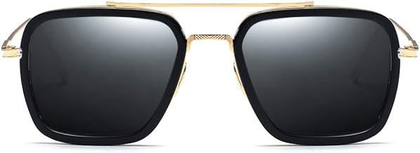 نظارات شمسية عصرية بنمط أفنجرز توني ستارك فلايت 006 للرجال بتصميم مربع للطيران نظارات شمسية Oculos-XSQ