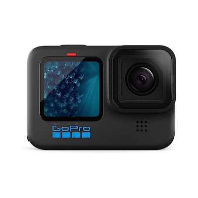 جو برو هيرو 11 اسود - كاميرا اكشن مقاومة للماء مع فيديو 5.3K60 UHD وصور 27MP ومستشعر صورة 1/1.9 انش وبث مباشر وكاميرا ويب وتثبيت