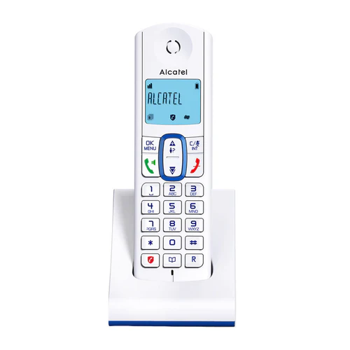 هاتف المنزل هاتف الكاتيل F630 الرقمي اللاسلكي - أبيض/أزرق