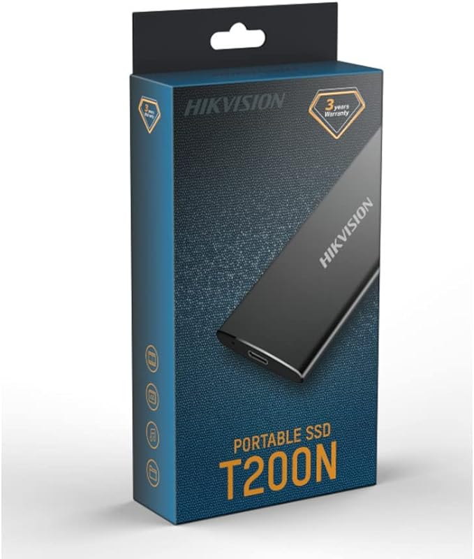 هارد SSD خارجي بسعة 512 جيجابايت من هيكفيجن- سرعة تصل الى 540 ميجابايت/ثانية - منفذ USB 3.1 نوع سي، محركات تخزين خارجية ذات حالة ثابتة، هارد SSD محمول من سلسلة T200N (خليط الالومنيوم) - T200N