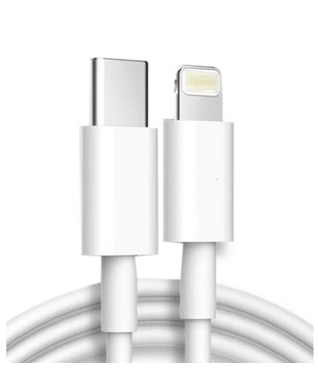 كابل USB-C إلى Lightning أبيض