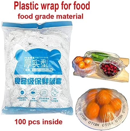 غلاف طعام قابل لإعادة الاستخدام، موزع تغليف بلاستيكي 100 قطعة في الكيس
