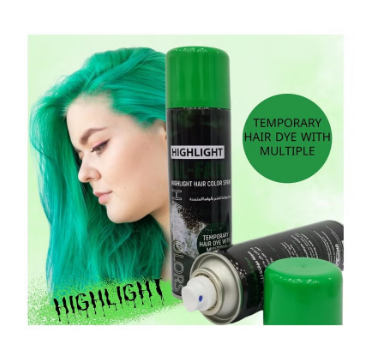 هايلايت سبراي صبغة مؤقتة للشعر - لون اخضر- 150 مل
