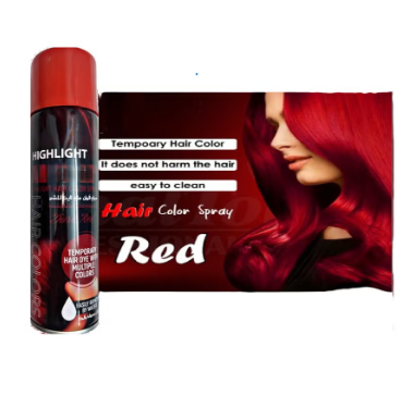 هايلايت سبراي صبغة مؤقتة للشعر - لون احمر - 150 مل