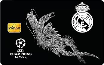 ستيكر لاصق سكن بتصميم نادي ريال مدريد لبطاقة الائتمان أو الخصم #2 (شريحة صغيرة)