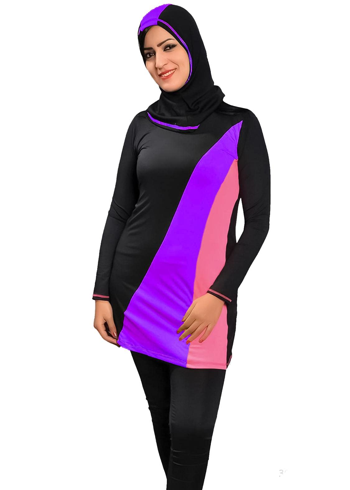 Sharia Burqini Swimwear - Color For Women Color Black Size L