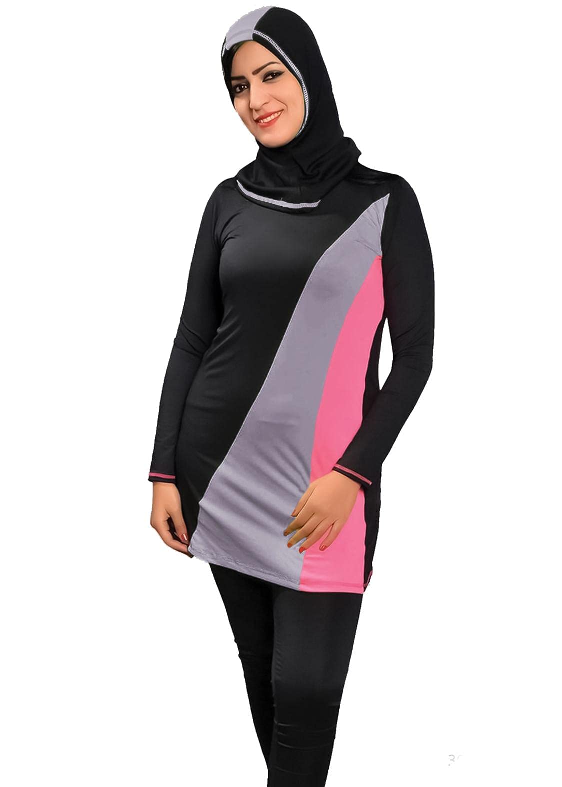 Sharia Burqini Swimwear For Women (Black, 2725618075933)