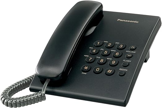 تليفون ارضي بسلك مدمج من باناسونيك KX-TS500 اسود