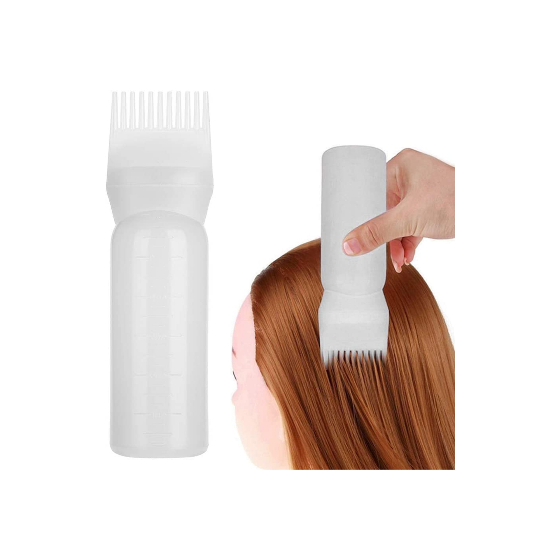 فرشاة زجاجات صبغ الشعر بثلاثة الوان، اداة توزيع صبغة الشعر، مناسبة للاستخدام الاحترافي او للاستخدام المنزلي (ابيض)