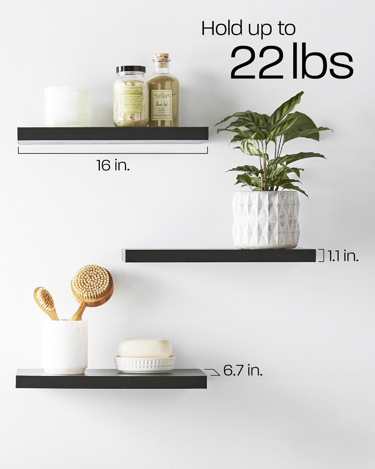 BAYKA Wall Shelves for Bedroom Decor, Floating deals Wall Shelves for Living Room Kitc