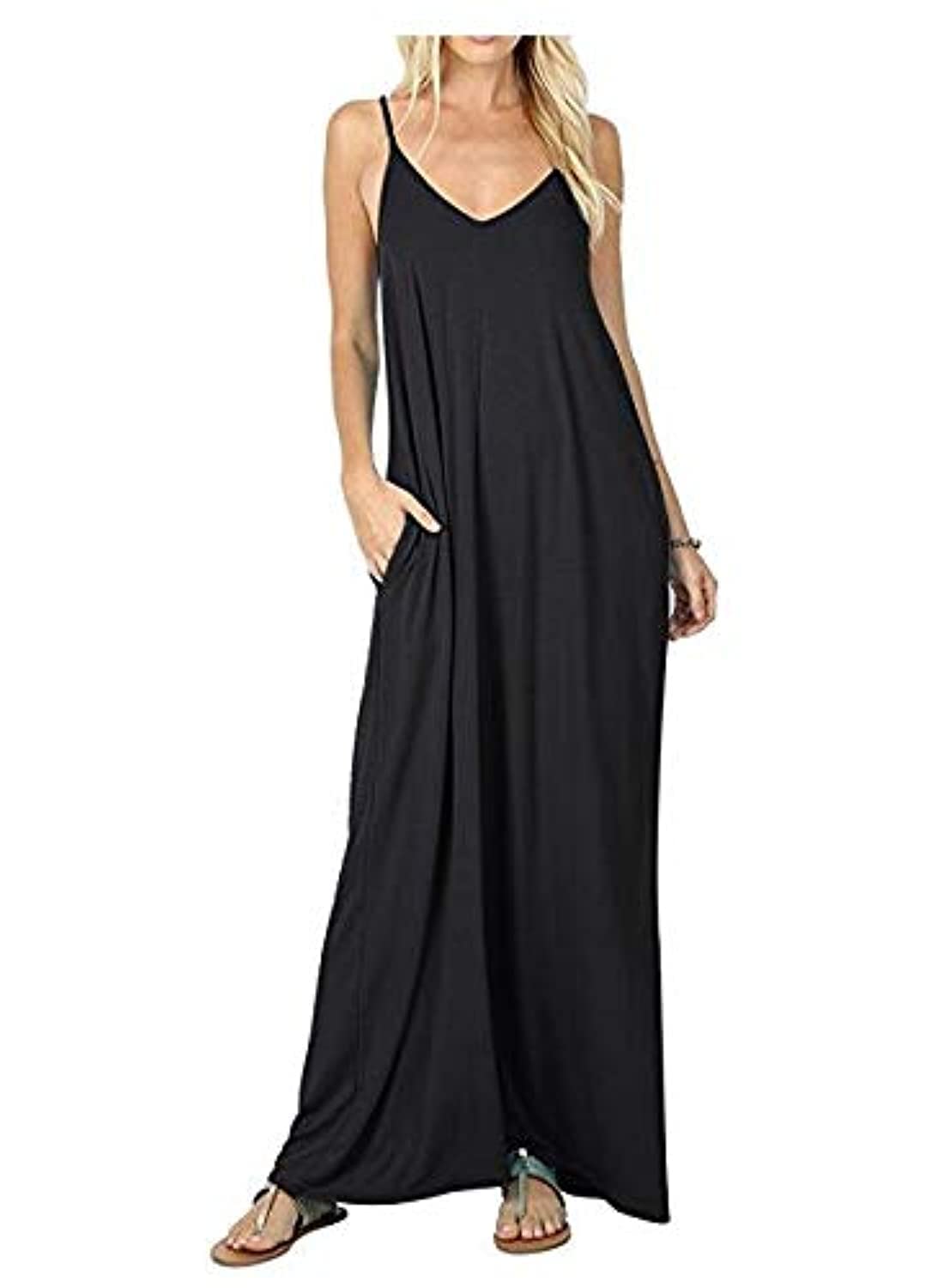 Plain black clearance flowy dress