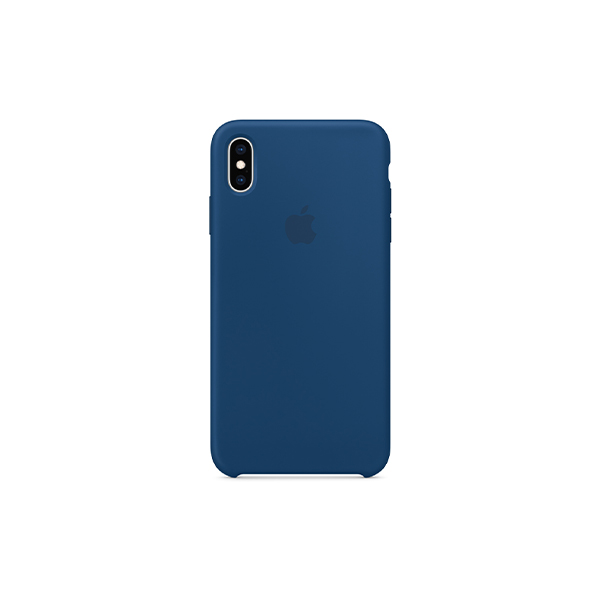 غطاء سيليكون لجهاز iPhone XS Max - أزرق