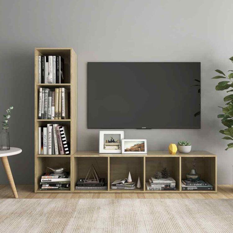 ترابيزة تلفزيون خشب أم دي أف، 160×200×40 سم - بيج