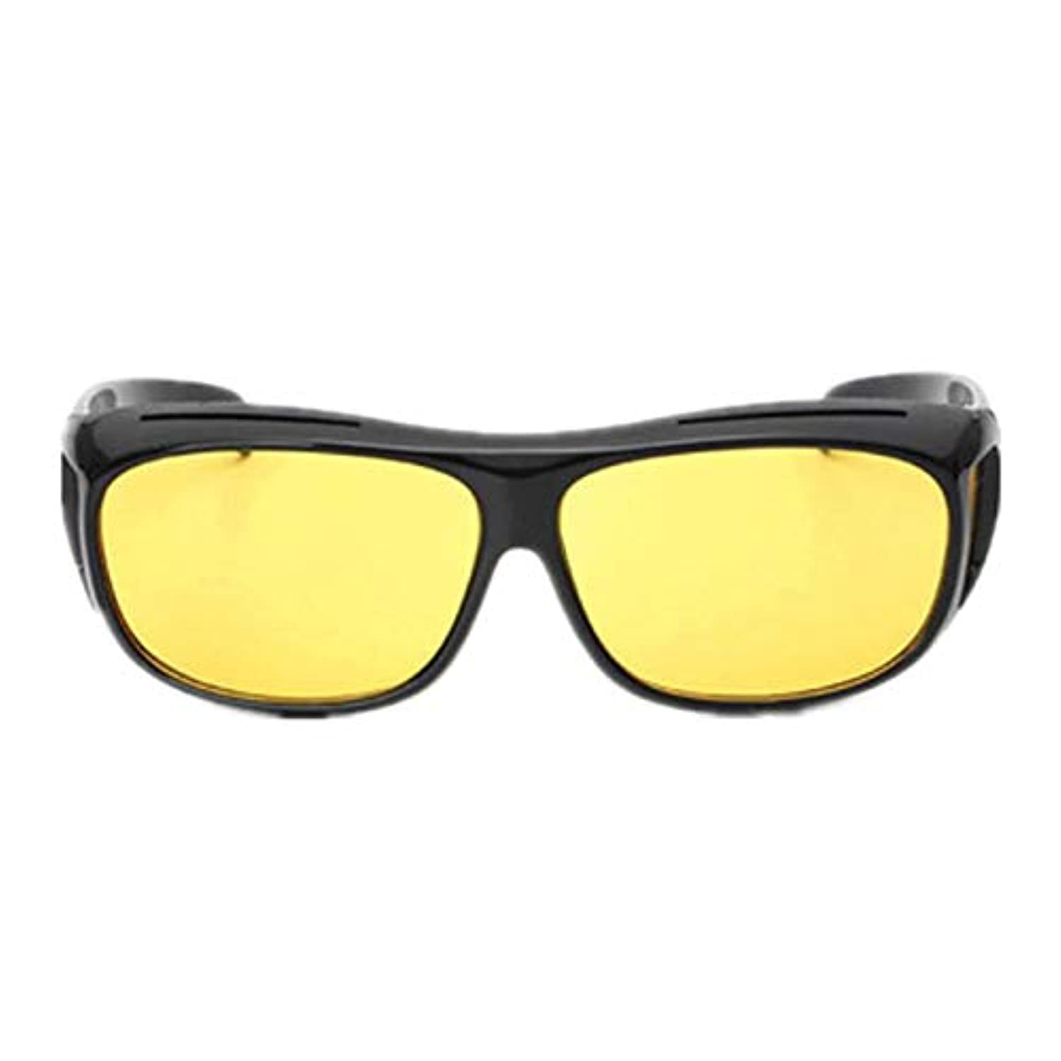 نظارات شمسية عالية الدقة مضادة للوهج - عدسات مستقطبة نحاسية وصفراء ملونة للقيادة الليلية مع حامل مشبك للسيارة - نايت فيزور
