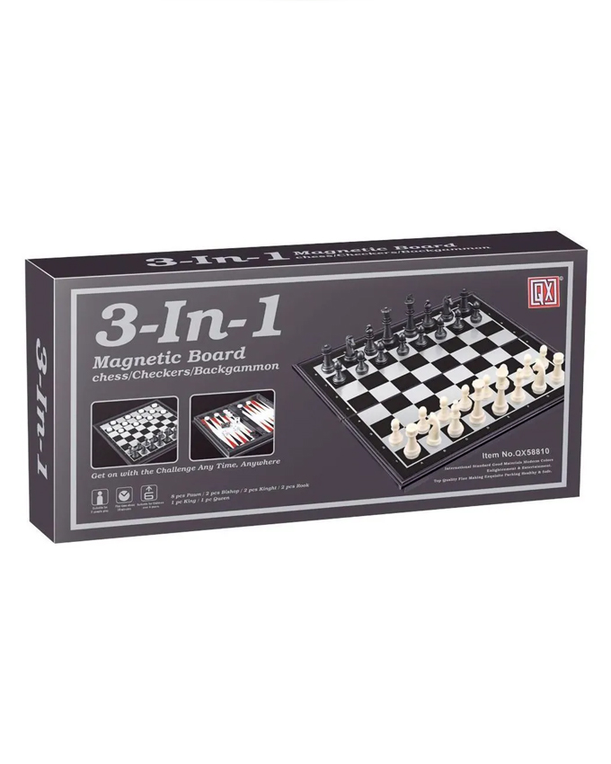 3 في 1 لوح شطرنج مغناطيسي/لعبة الداما/لعبة الطاولة