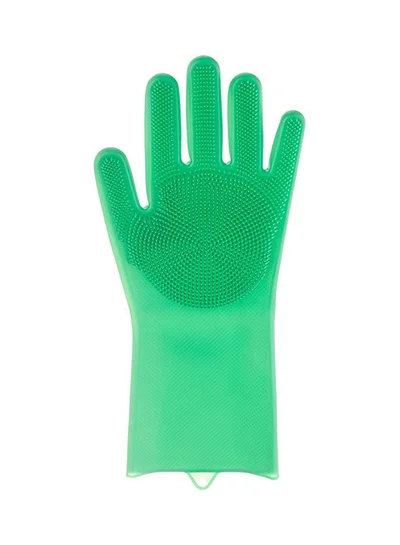 قفازات للتنظيف من السيليكون أخضر