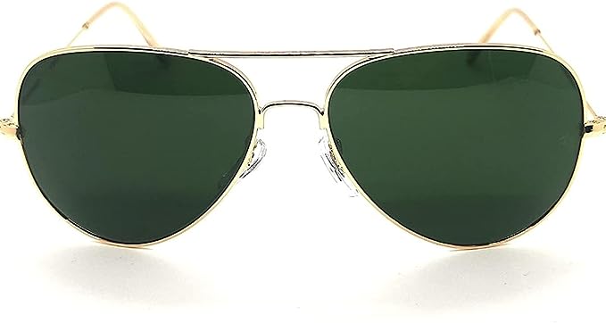 نظارة شمسية عدسات زجاج اخضر للجنسين