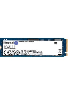 Kingston NV2 1 تيرابايت M.2 2280 NVMe Internal SSD PCIe 4.0 Gen 4x4 ما يصل إلى 3500 ميجابايت/ثانية SNV2S/1000G 1 تيرابايت