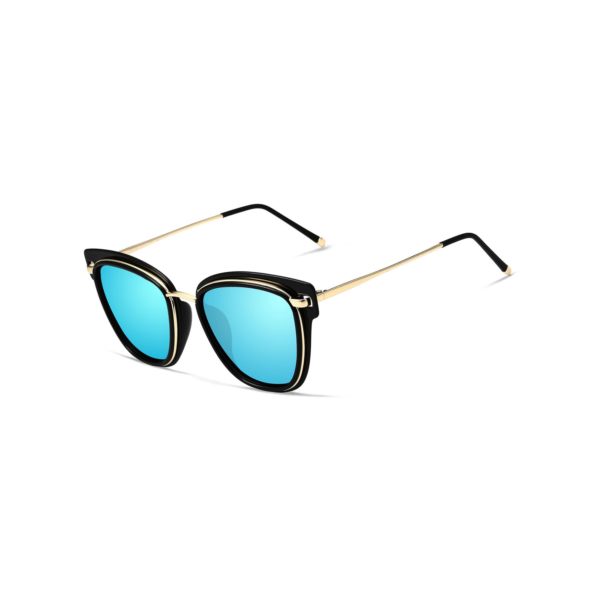 نظارة شمس عدسة مرآة أصلية ضد الإنعكاسات , حماية أشعة الشمس فوق البنفسجية , لون أزرق