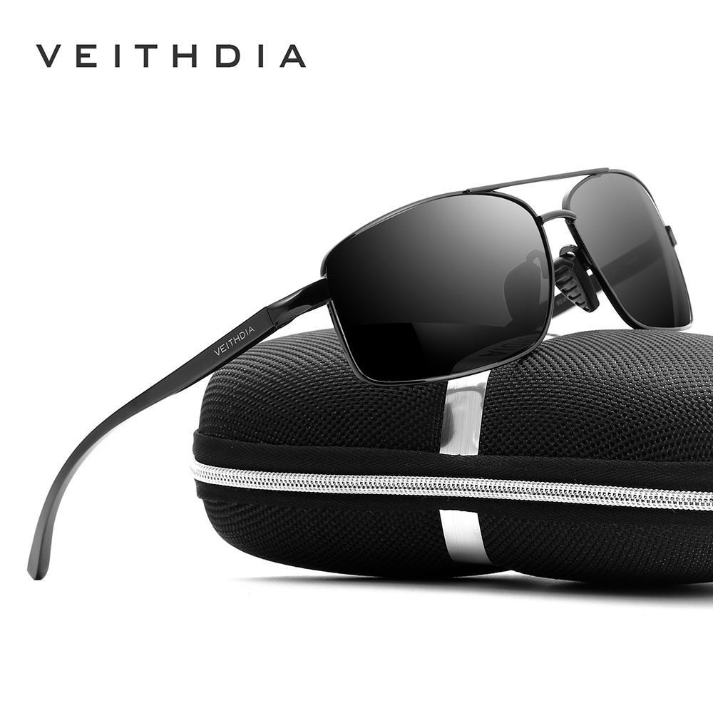 نظارات شمسية أصلية للرجال حماية من الأشعة فوق البنفسجية 400 مع مجموعة كاملة